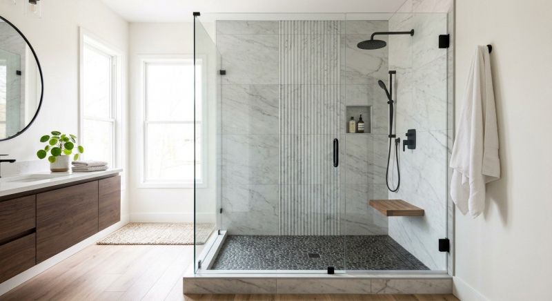 Granite Shower Installation in Portland, ME